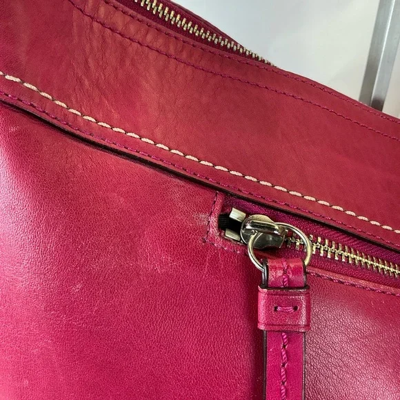 Coach Y2K XL Soho Pleated Pink Fuchsia Leather Hobo Hand Shoulder Bag